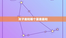 双子座和哪个星座最和(星座配对大介绍)