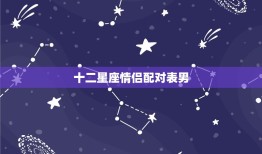 十二星座情侣配对表男(组合大介绍)