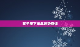 双子座下半年运势查询(2023年双子座下半年运势大介绍)