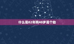 82年狗40岁是个劫(如何化解)