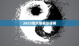 2023地火明夷卦详解(揭秘未来三年的挑战与机遇)