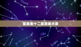 星座表十二星座表水象(水象星座的神秘世界)