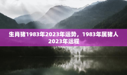 生肖猪1983年2023年运势，1983年属猪人2023年运程