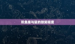 双鱼座属什么生肖厉害(探秘双鱼座与其他生肖的默契程度)