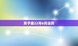 双子座22年6月运势(思维敏捷财运亨通)