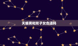 天蝎男和双子女合适吗(星座配对分析)