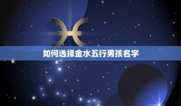 五行属金水的名字男孩(如何选择合适的名字)