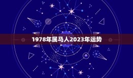 1978年属马人2023年运势(马年大吉财运亨通)