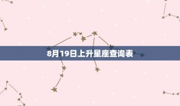 8月19上升星座查询表(快速查找你的上升星座)