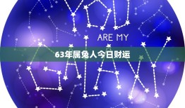 63年属兔人今日财运(财神爷眷顾财运亨通)