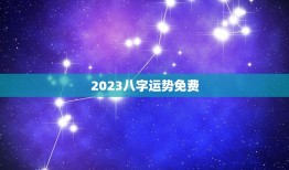 2023八字运势免费(介绍你的未来命运)