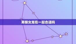 男猴女龙在一起合适吗(星座专家介绍)