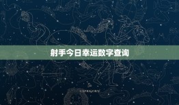 射手今日幸运数字查询(掌握今日运势把握好运)