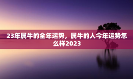 23年属牛的全年运势，属牛的人今年运势怎么样2023