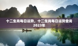 十二生肖每日运势，十二生肖每日运势查询2023年