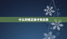 什么时候正缘才会出现(探寻真爱的时机)