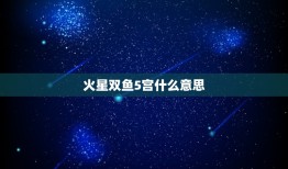 火星双鱼5宫什么(介绍情感与创造力的交汇点)