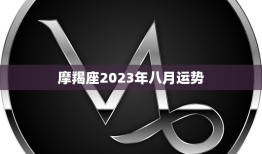 摩羯座2023年八月运势(事业稳步上升财运亦佳)