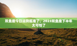 双鱼座今日运势超准了，2023双鱼座下半年太可怕了