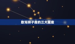 敢骂狮子座的三大星座(谁敢与狮子座叫板)