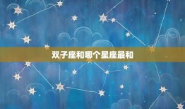 双子座和哪个星座最和(星座配对大介绍)