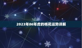 86年的虎今年的姻缘(2023年的桃花运如何)