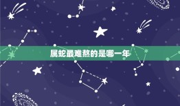 属蛇最难熬的是哪一年(介绍属蛇人命运的转折点)