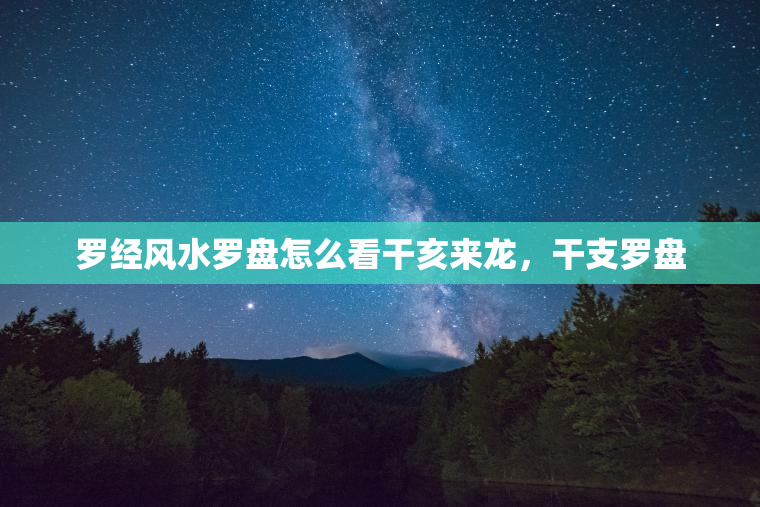 罗经风水罗盘怎么看干亥来龙，干支罗盘  第1张