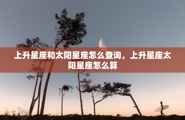 上升星座和太阳星座怎么查询，上升星座太阳星座怎么算