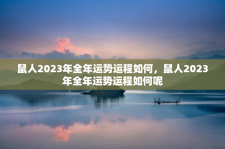 鼠人2023年全年运势运程如何，鼠人2023年全年运势运程如何呢