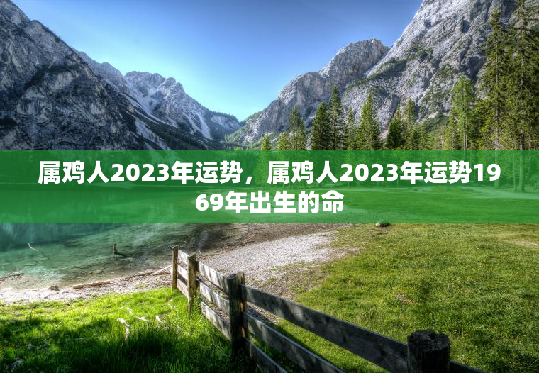 属鸡人2023年运势，属鸡人2023年运势1969年出生的命