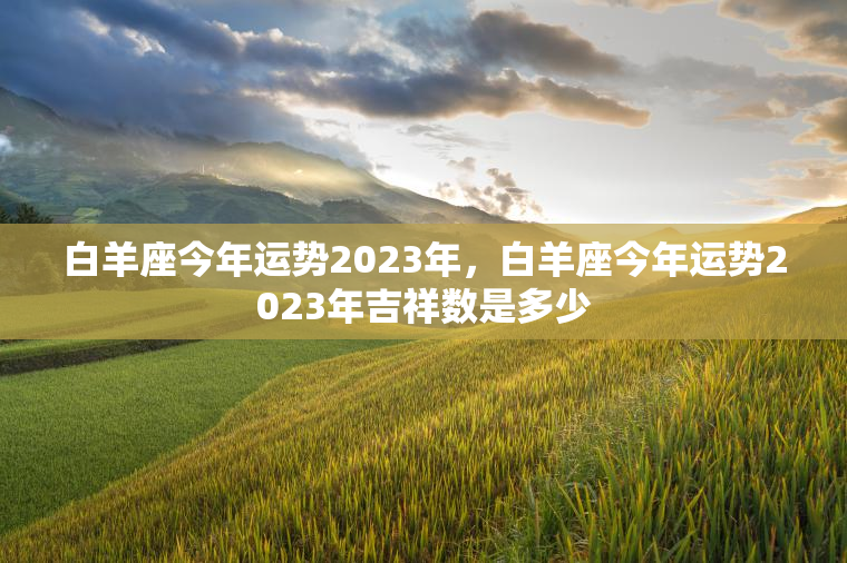 白羊座今年运势2023年，白羊座今年运势2023年吉祥数是多少