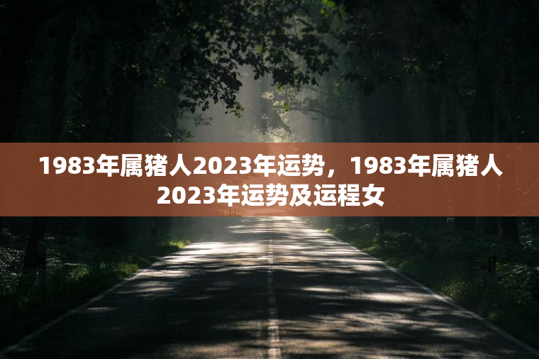 1983年属猪人2023年运势，1983年属猪人2023年运势及运程女