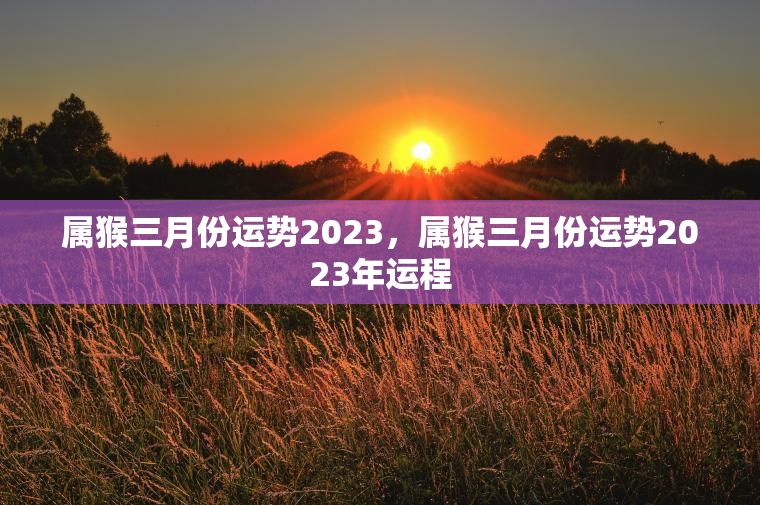 属猴三月份运势2023，属猴三月份运势2023年运程