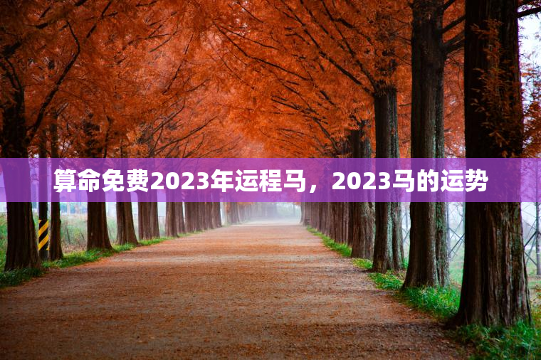 算命免费2023年运程马，2023马的运势