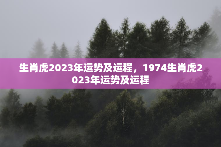 生肖虎2023年运势及运程，1974生肖虎2023年运势及运程  第1张