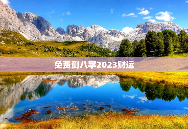 免费测八字2023财运，看您是否财源滚滚