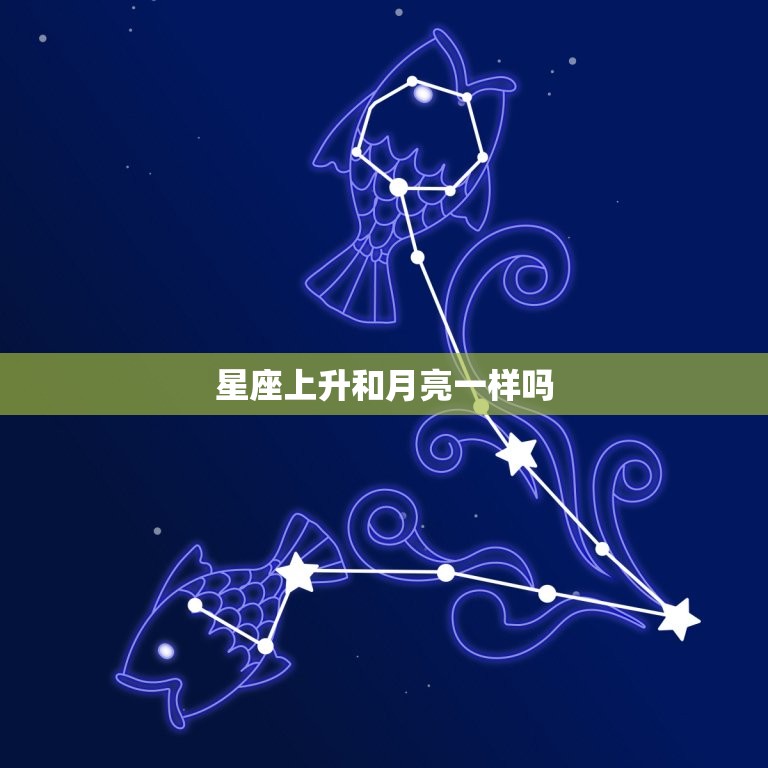 星座上升和月亮一样吗