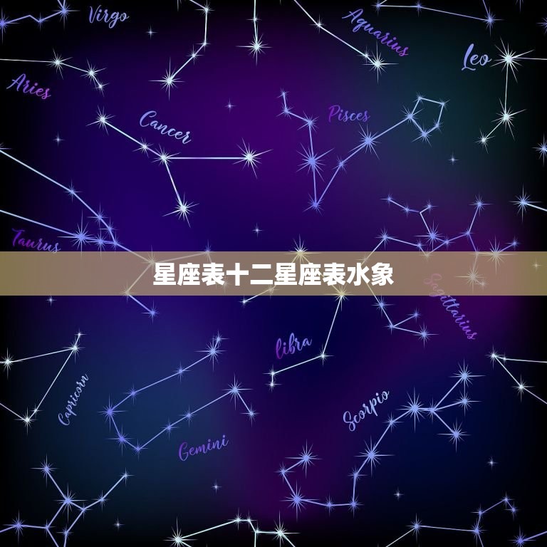 星座表十二星座表水象