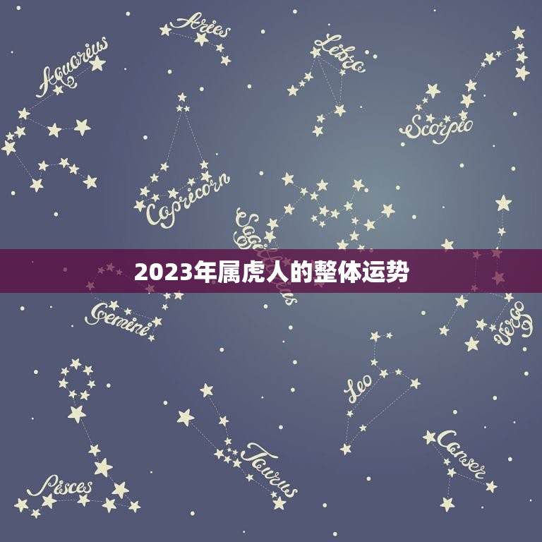 2023年属虎人的整体运势