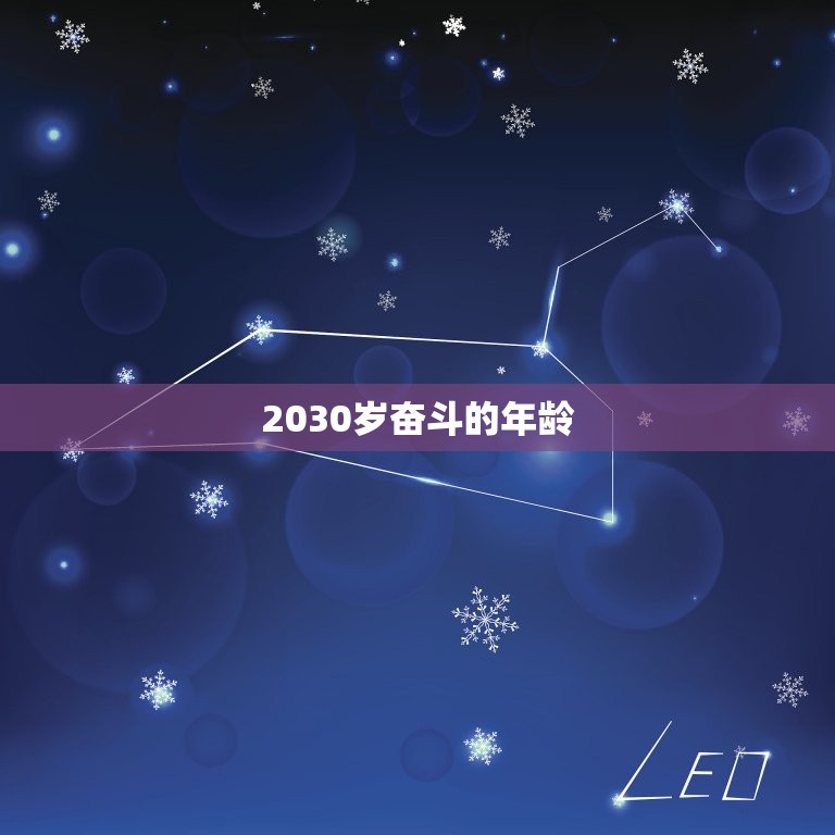 2030岁奋斗的年龄