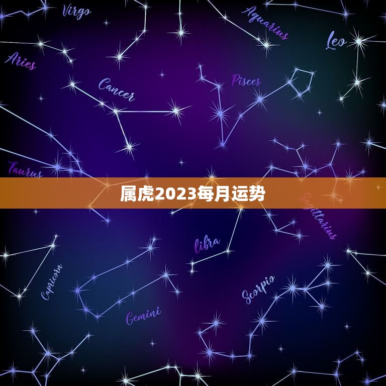 属虎2023每月运势