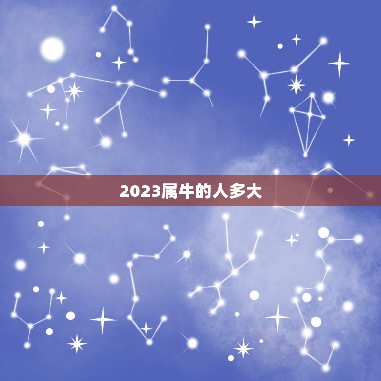 2023属牛的人多大