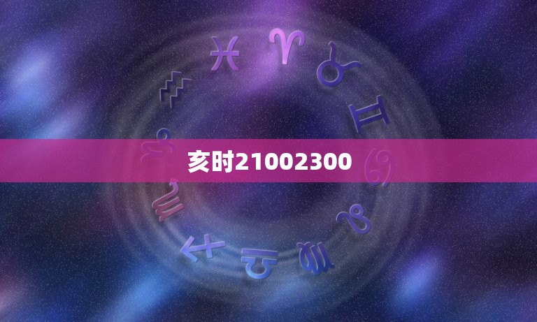 亥时21002300