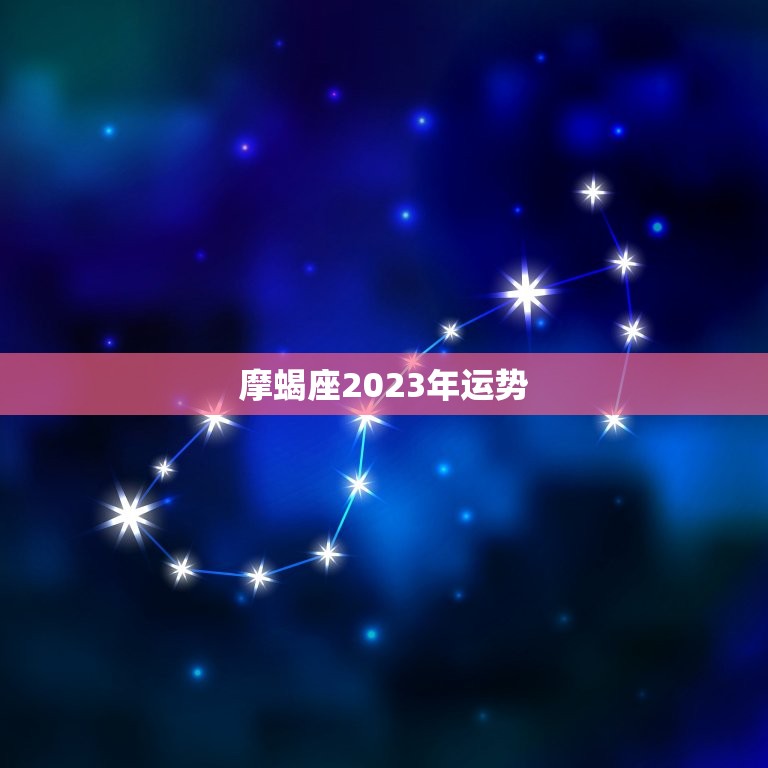 摩蝎座2023年运势