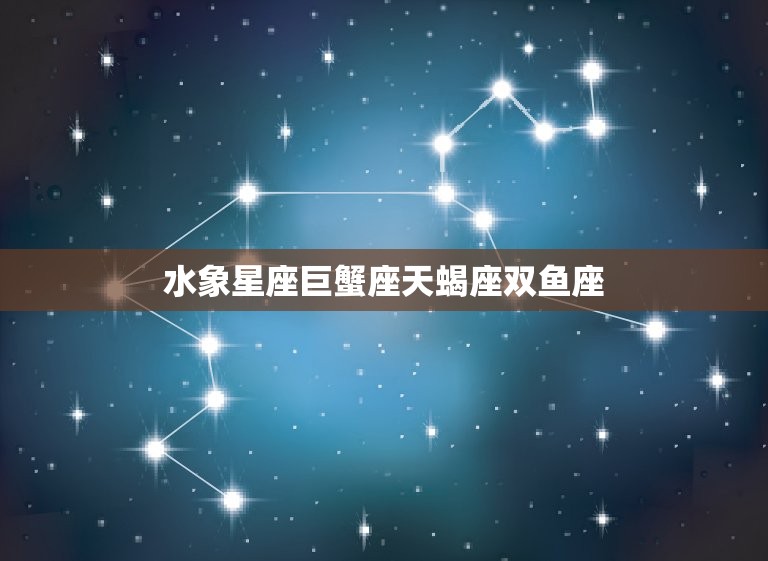 水象星座巨蟹座天蝎座双鱼座