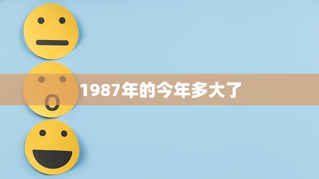 1987年的今年多大了(回顾1987年探究今年的年龄)