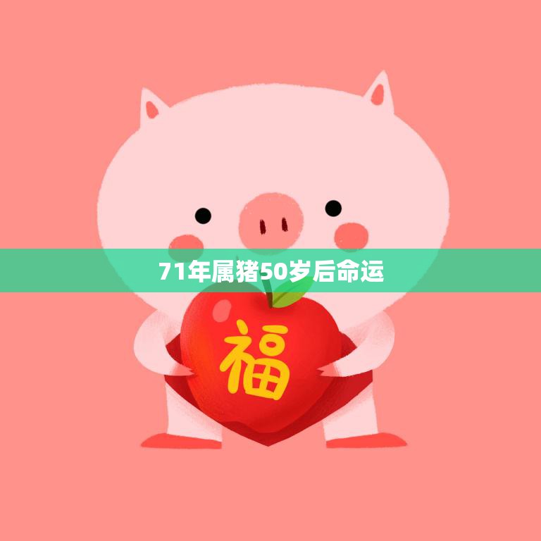 71年属猪50岁后命运(如何转运)  第3张
