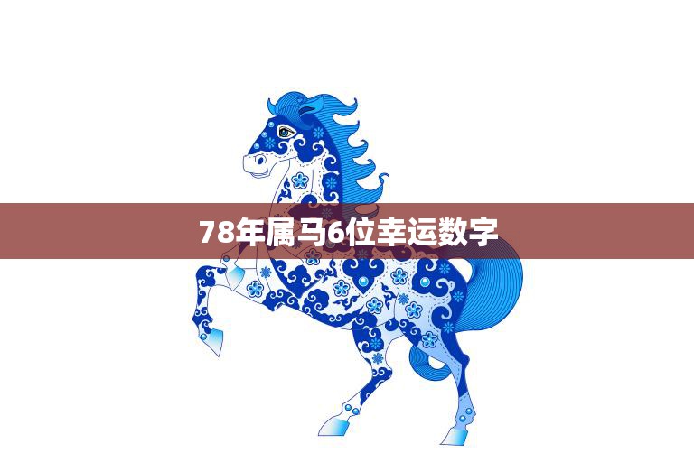 78年属马6位幸运数字(解析招财进宝财源滚滚)