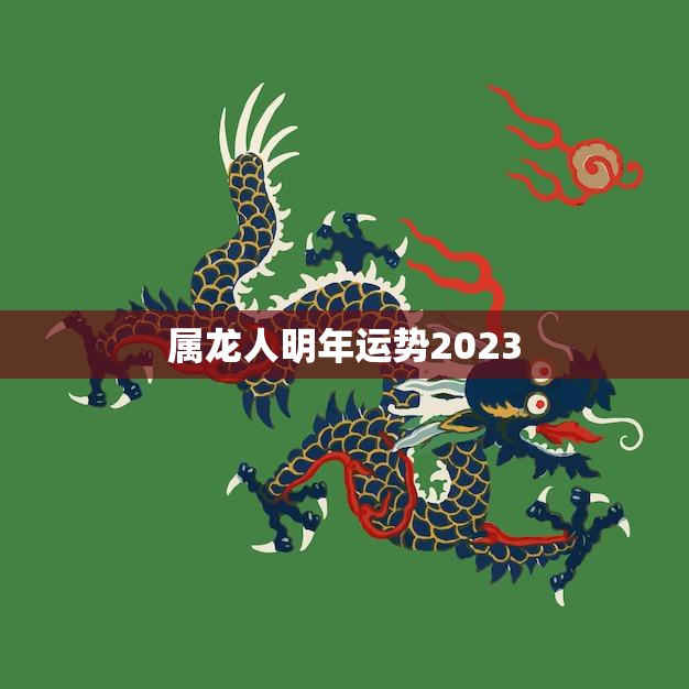 属龙人明年运势2023(事业财运双丰收)